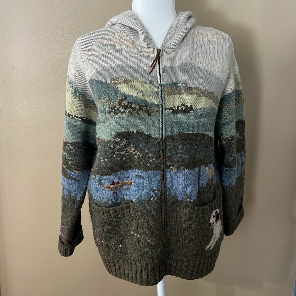 Ralph Lauren LRL Vintage Full Zip Hooded Sweater